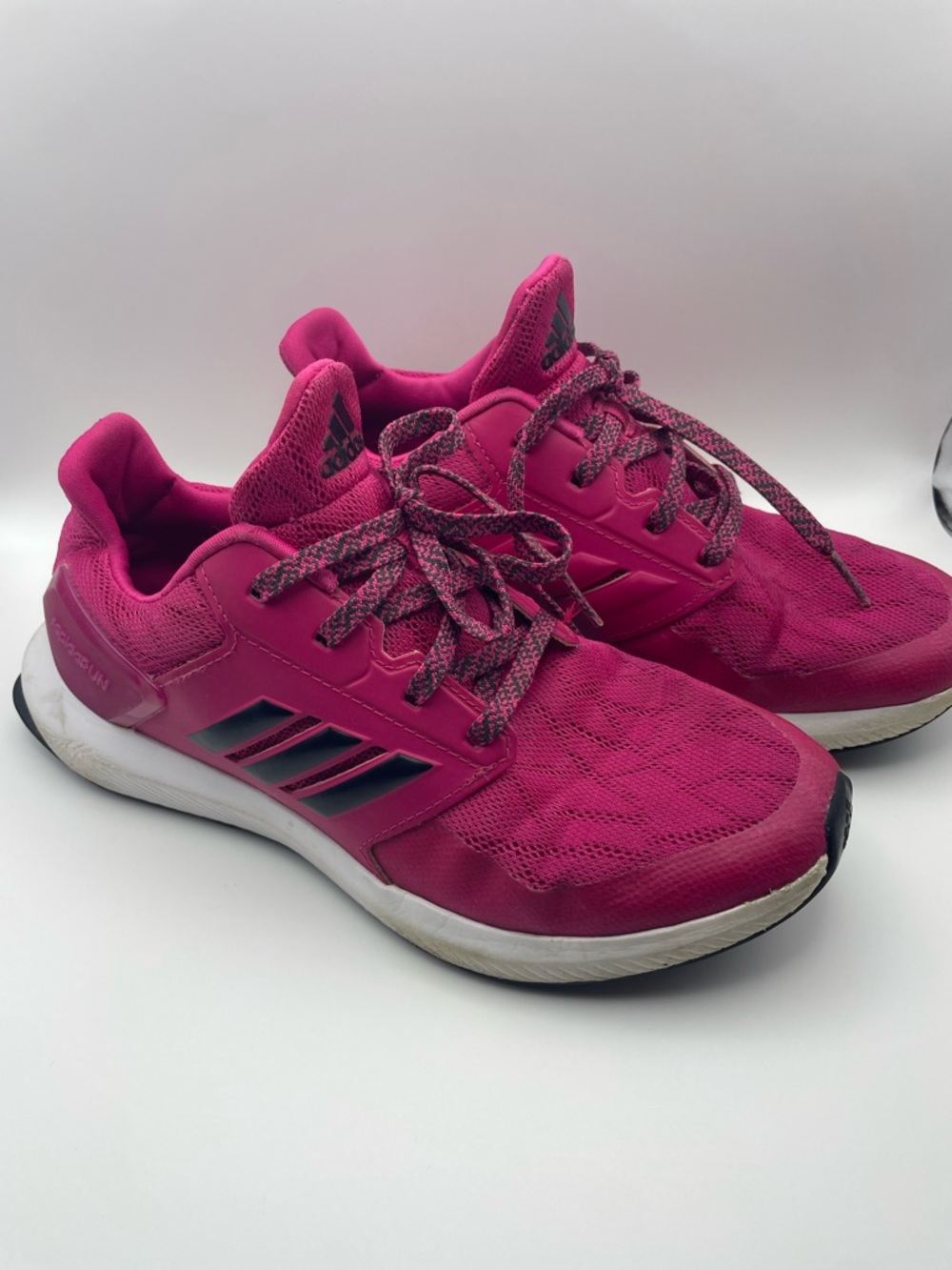 Adidas girls Hot Pink Athletic Running Shoes 4.5